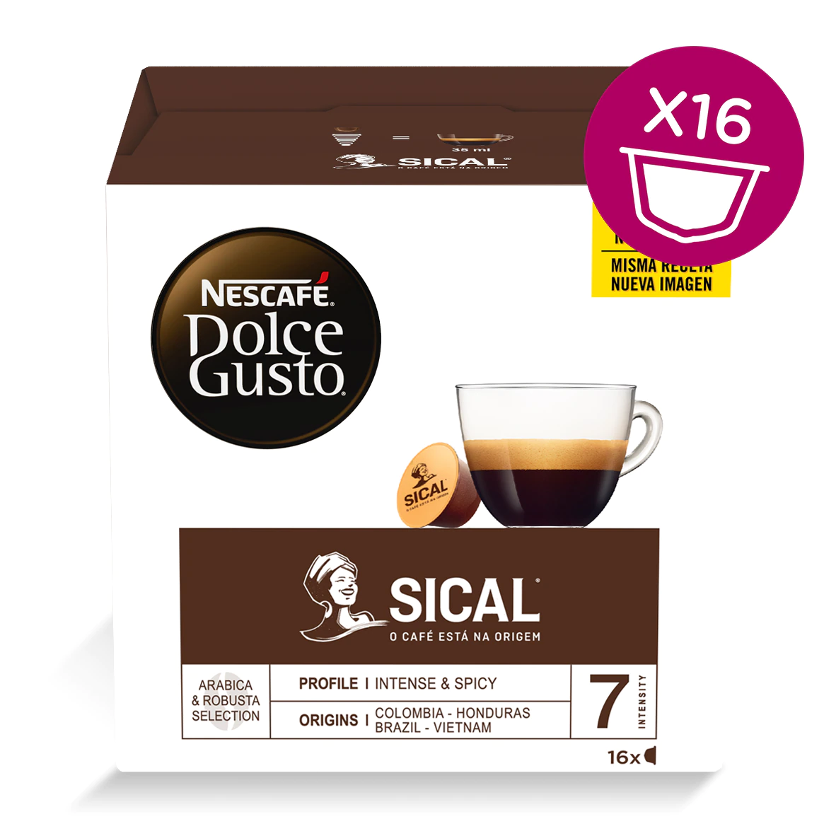 Sical 16 Capsulas NESCAFÉ® Dolce Gusto® - Formato de venda